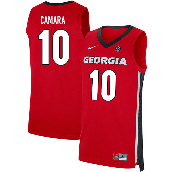 2020 Men #10 Toumani Camara Georgia Bulldogs College Basketball Jerseys Sale-Red - Click Image to Close